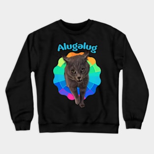 Alugalug Meme Cat ,Singing Cat Crewneck Sweatshirt